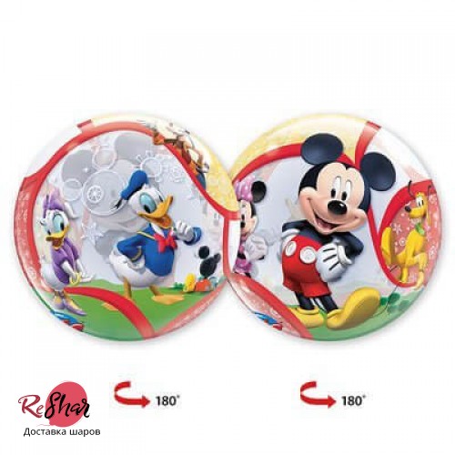 Шар сфера BUBBLE 22" Disney Микки и его друзья 56см